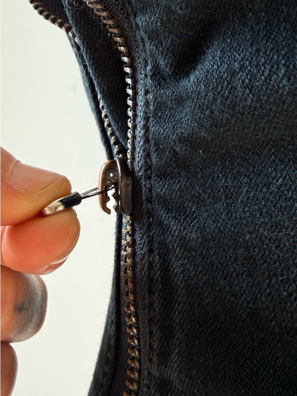 Vintage Diesel Denim Mini Dress | Asymmetrical Zip Detail | Y2K Grunge - Picture 8 of 16